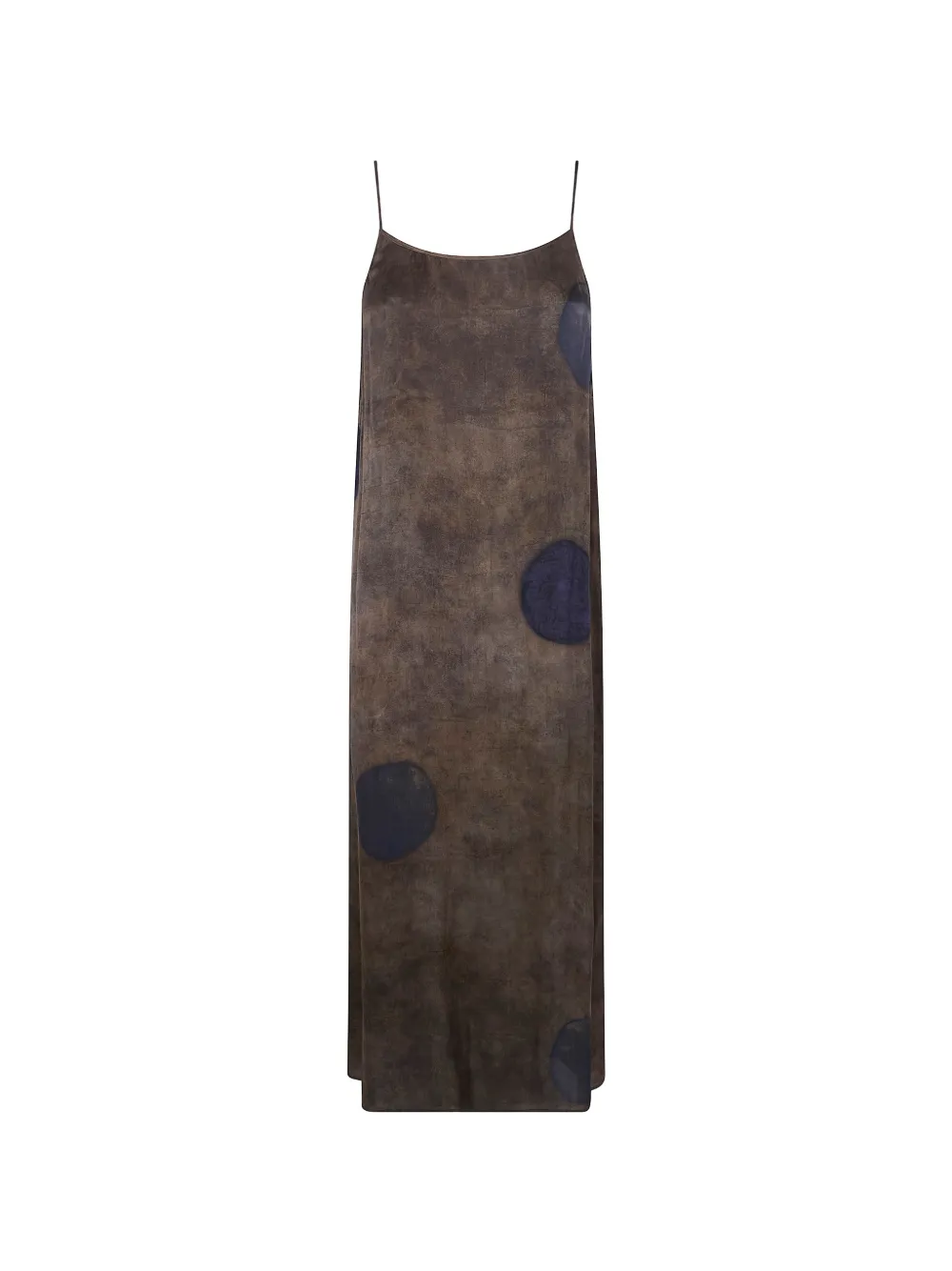 Uma Wang polka-dot slip dress - Marrone