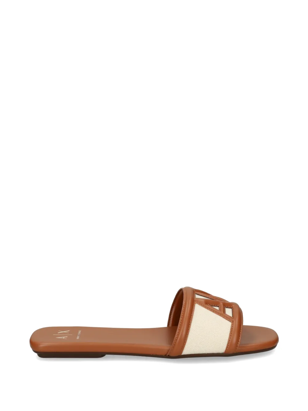 Armani Exchange Sandalen met logodetail Beige