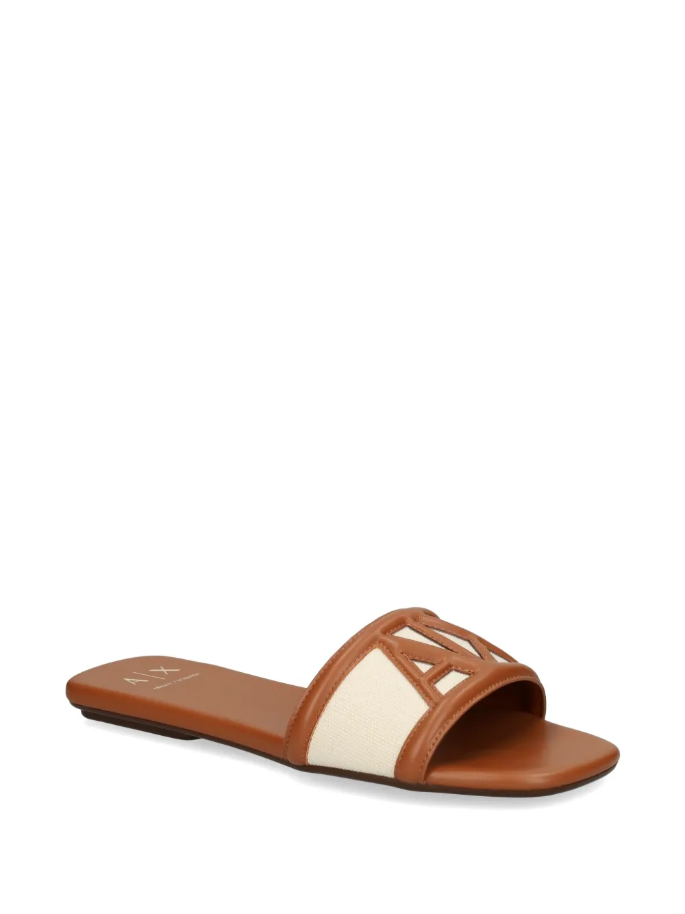 Armani Exchange Sandalen met logodetail Beige