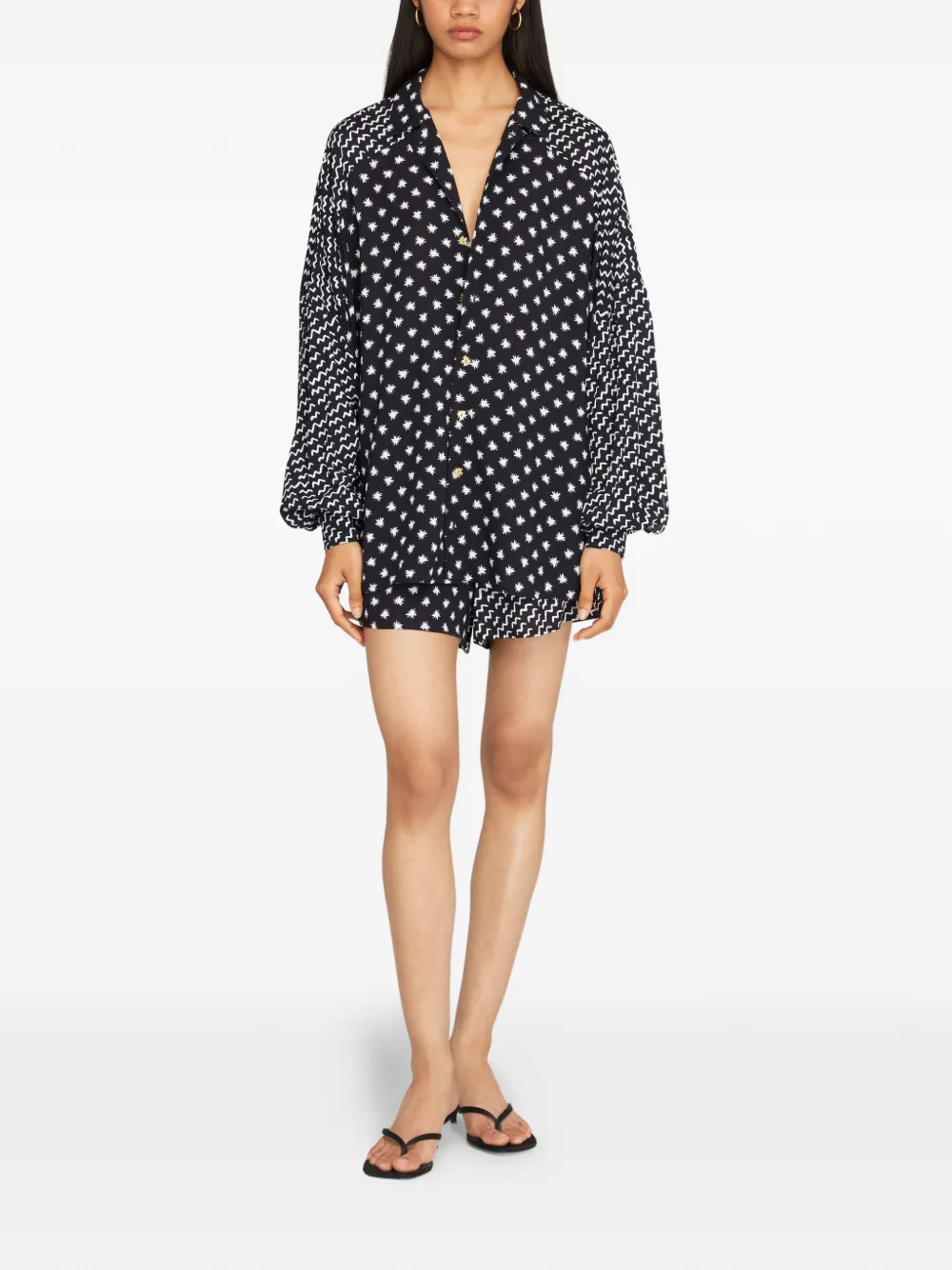 Donde Esteban Shorts met print Zwart