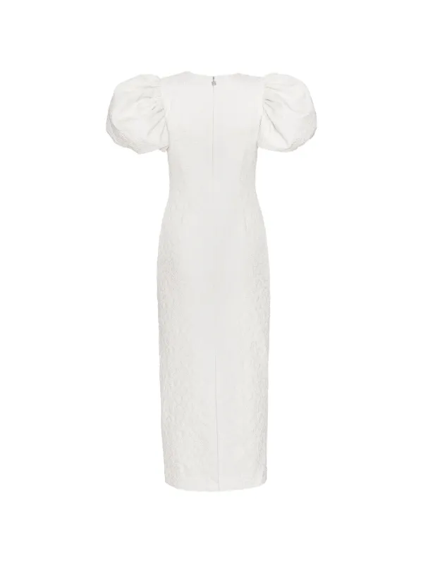 rotate jacquard midi dress Rotate By Birger Christensen Floral-jacquard Midi Dress