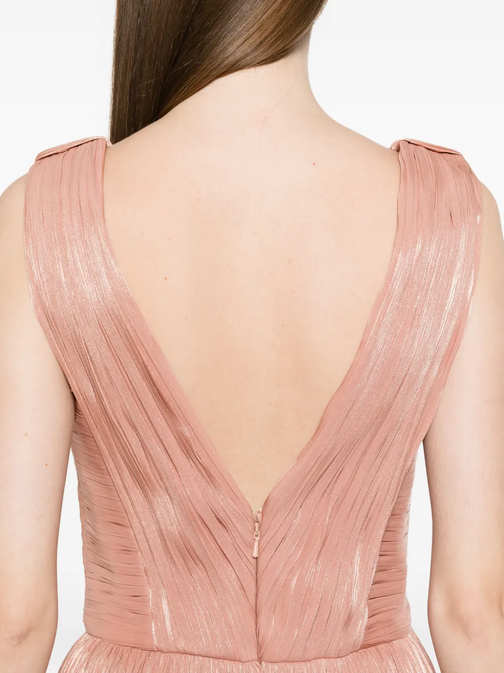 Costarellos Geplooide maxi-jurk Roze