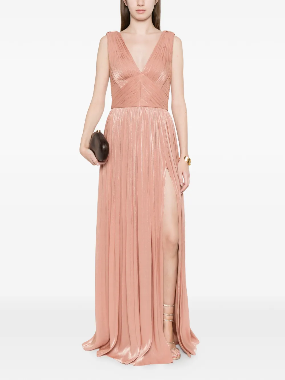 Costarellos Geplooide maxi-jurk Roze