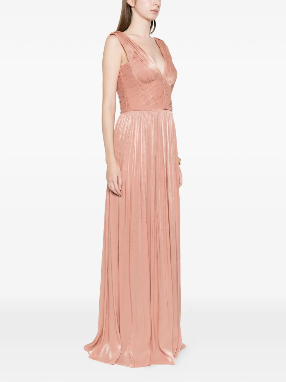 Costarellos Geplooide maxi-jurk Roze