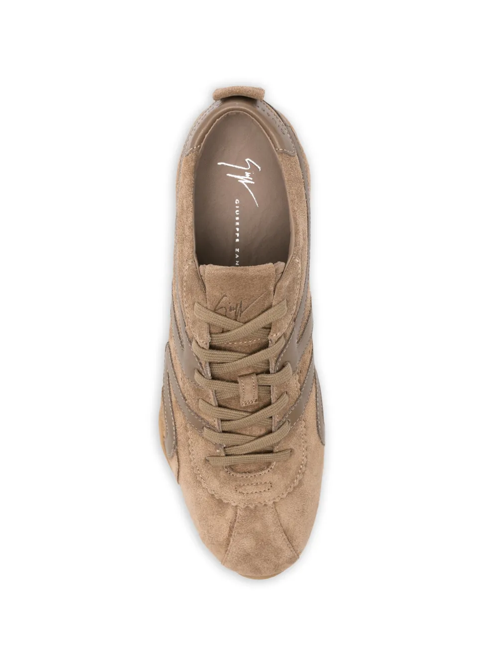 Giuseppe Zanotti Sneakers met suède vlakken Beige