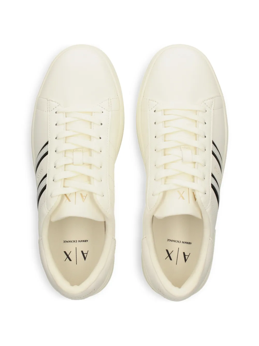 Armani Exchange Sneakers met streep Wit