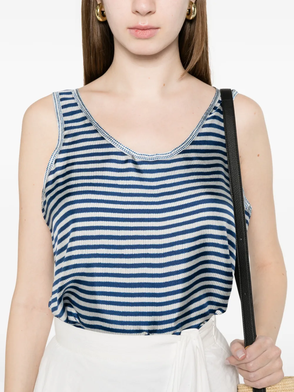 Pierre-Louis Mascia Aloe gestreepte top Blauw