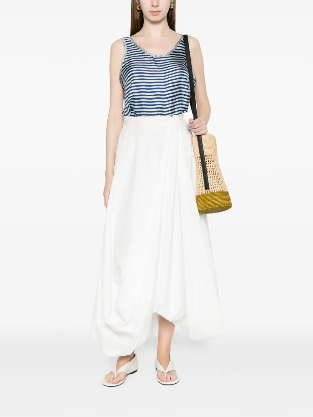  Pierre-louis Mascia Aloe Striped Top - Blue 