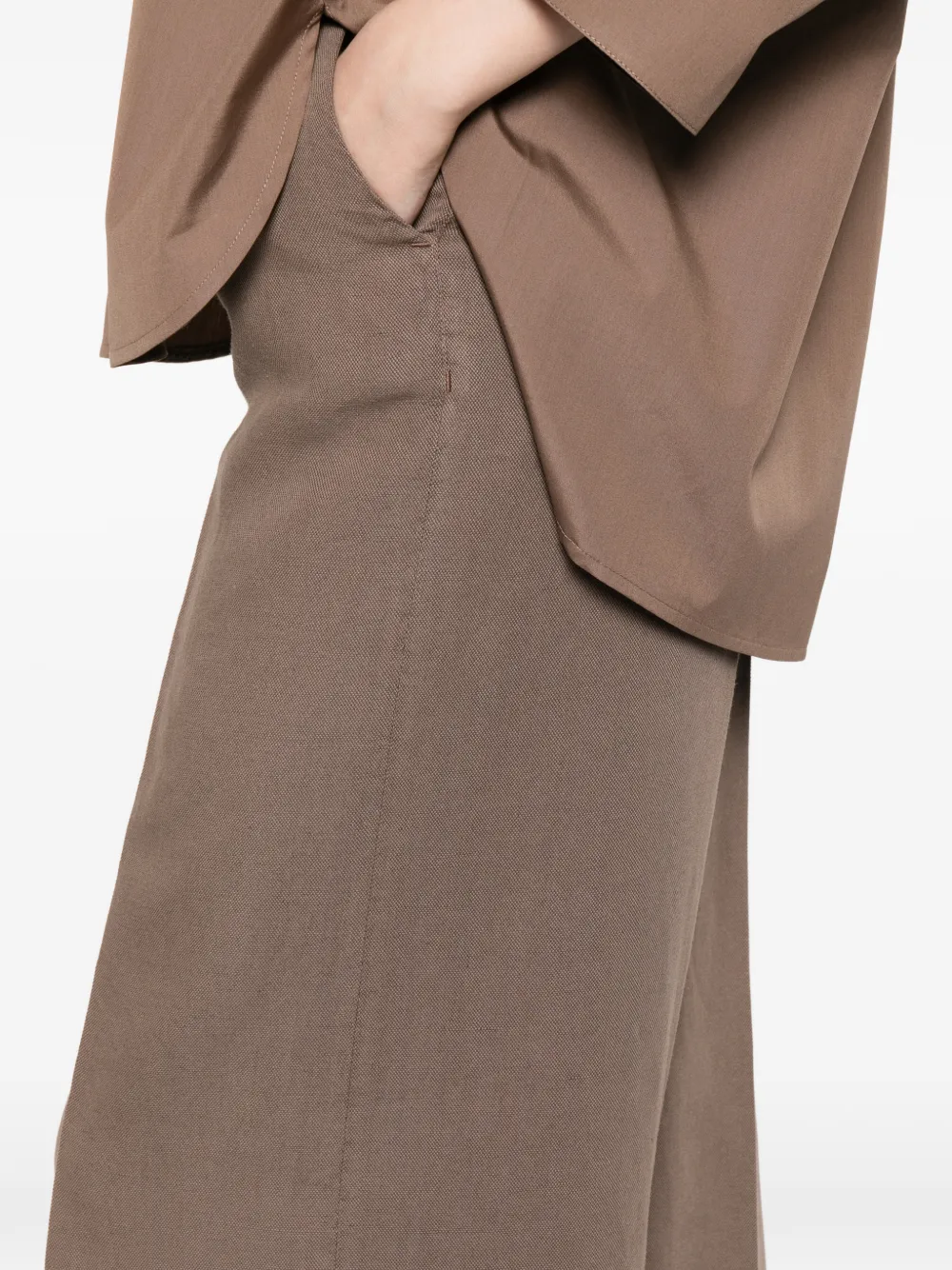 Via Masini 80 Broek met knopen Bruin
