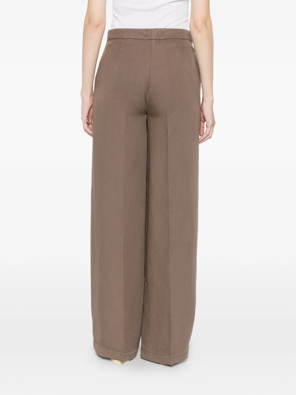 Via Masini 80 Broek met knopen Bruin