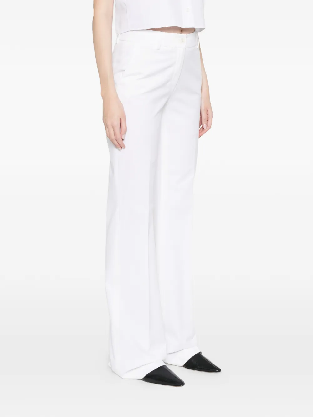  Via Masini 80 Flared Trousers - Neutrals 