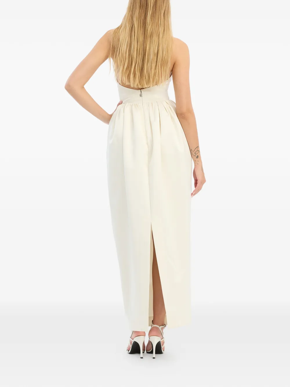 Halterneck Satin Maxi Dress