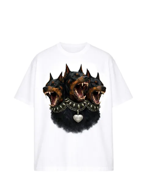 À La Garçonne Camiseta com estampa de cachorro