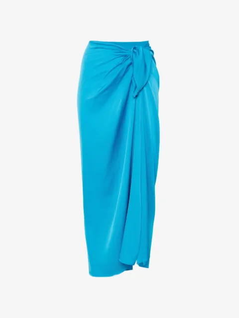 SILK95FIVE high-waisted midi skirt