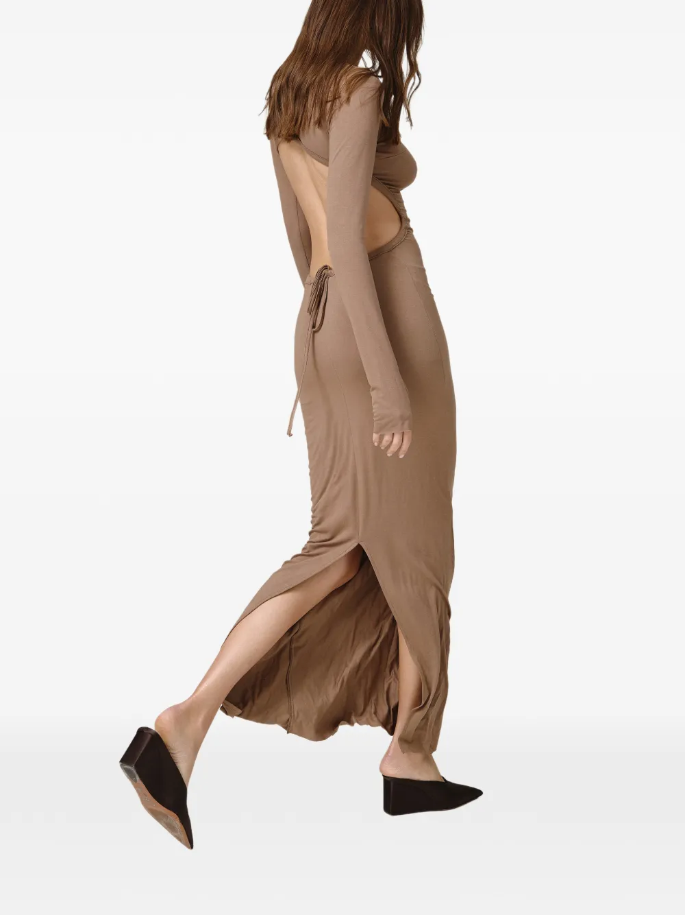  Pnk Open-back Maxi Dress - Neutrals 