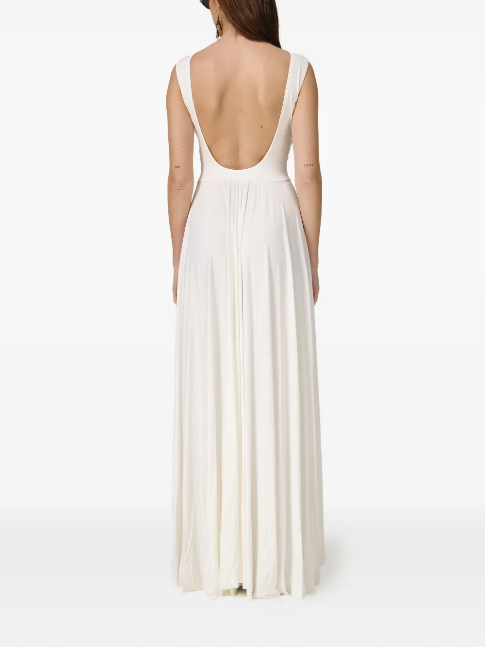  Pnk Draped Maxi Dress - White 