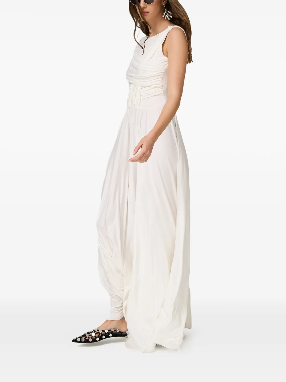  Pnk Draped Maxi Dress - White 