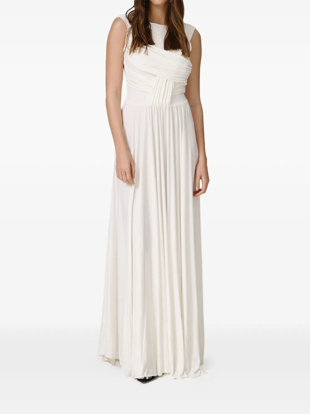 PNK draped maxi dress - Bianco