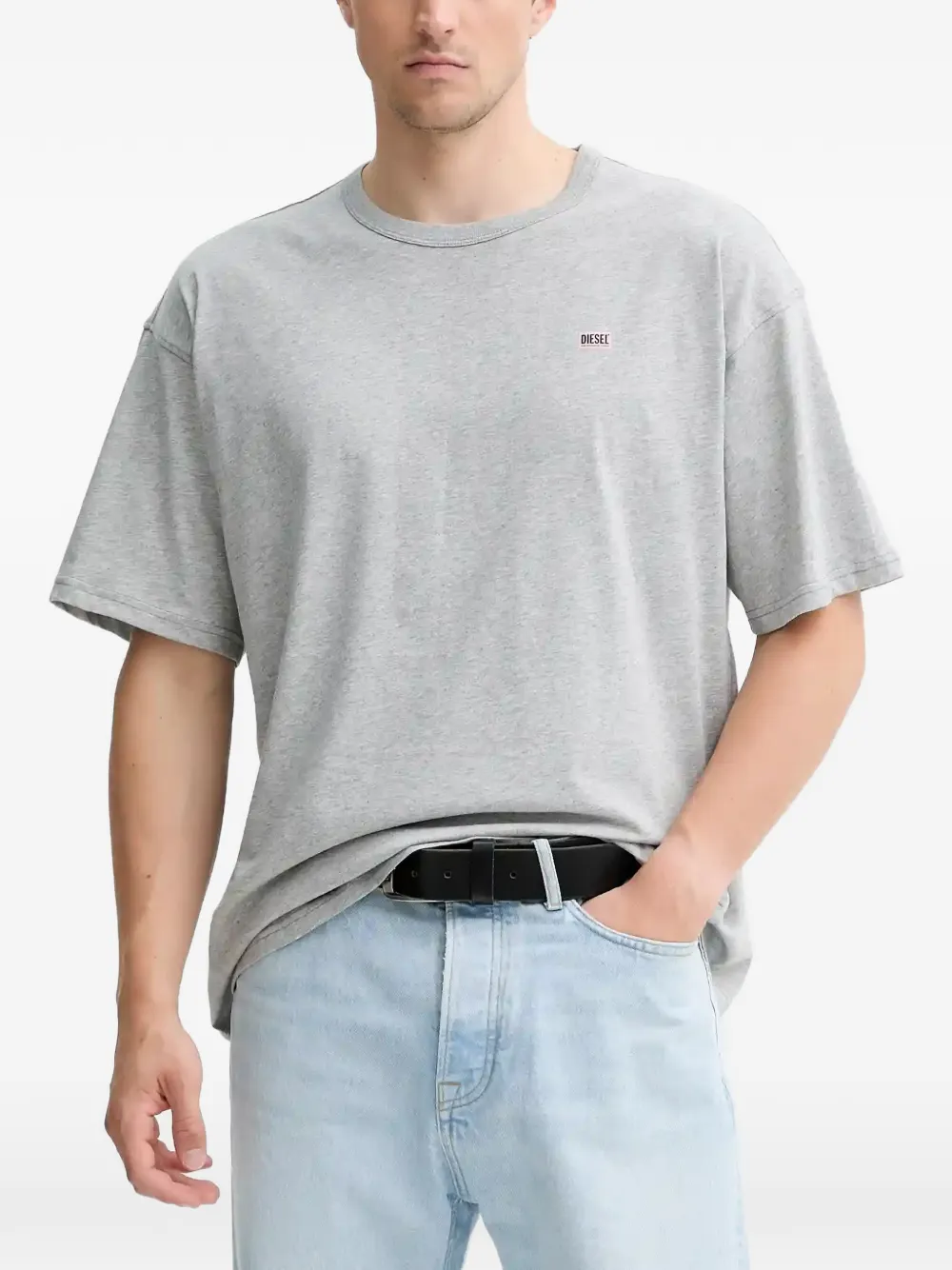 Diesel T-shirt con applicazione logo - Grigio