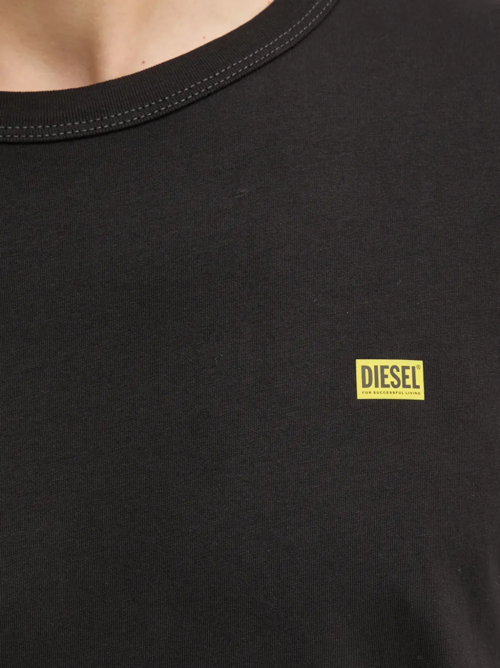 Diesel T-shirt met logodetail Zwart