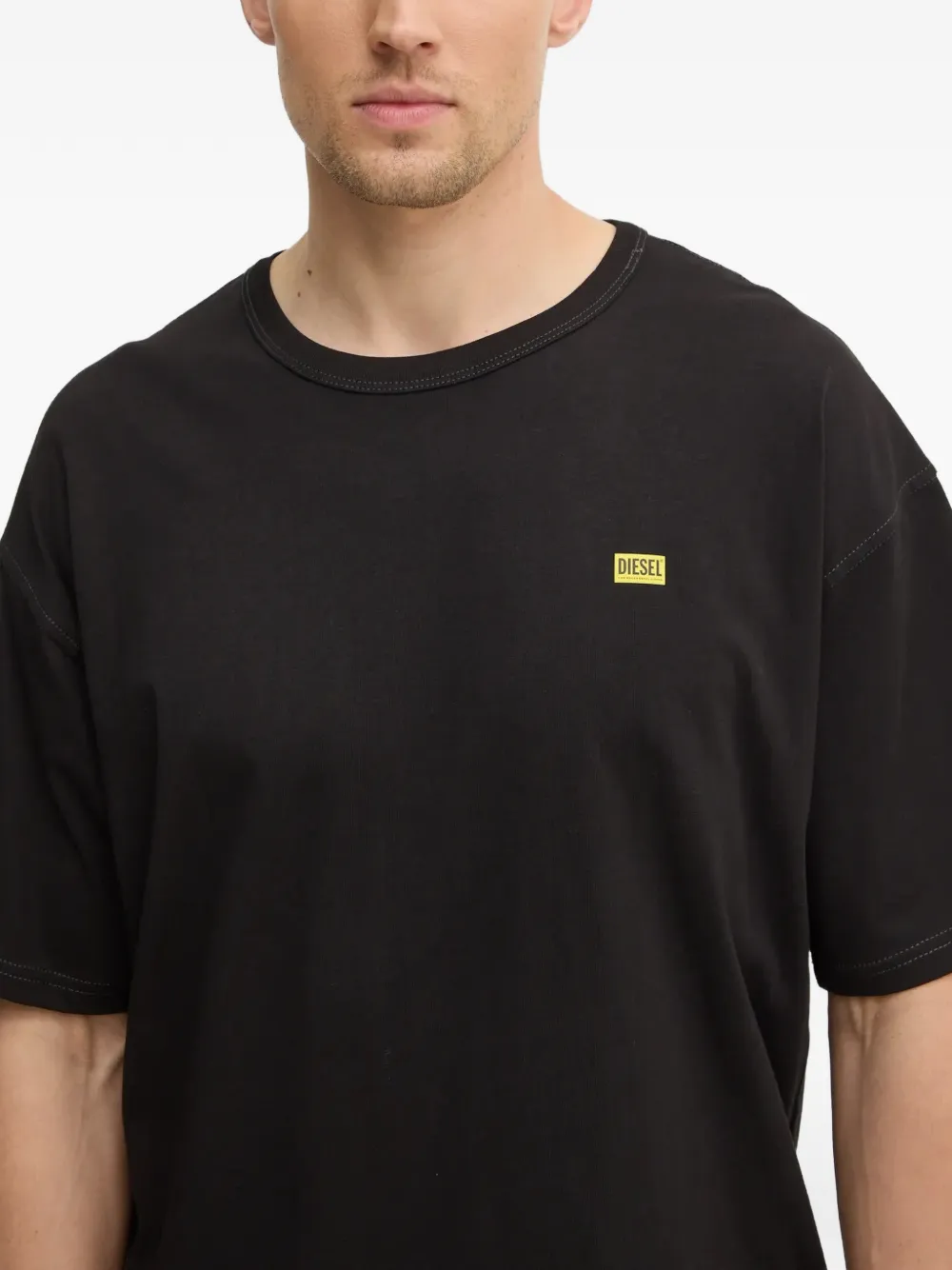 Diesel T-shirt met logodetail Zwart
