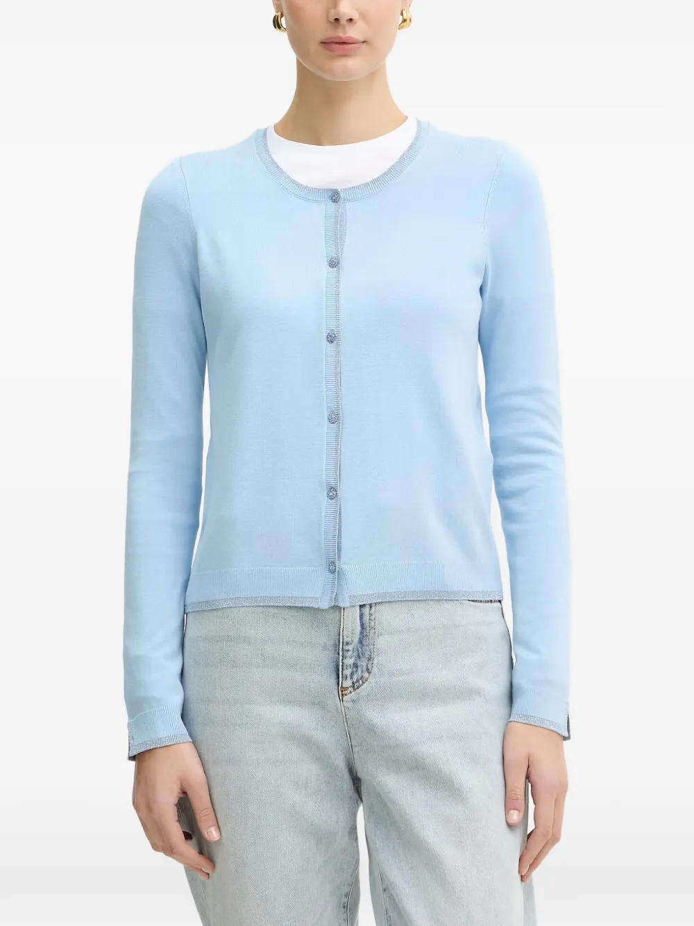 LIU JO crew-neck cardigan - Blu