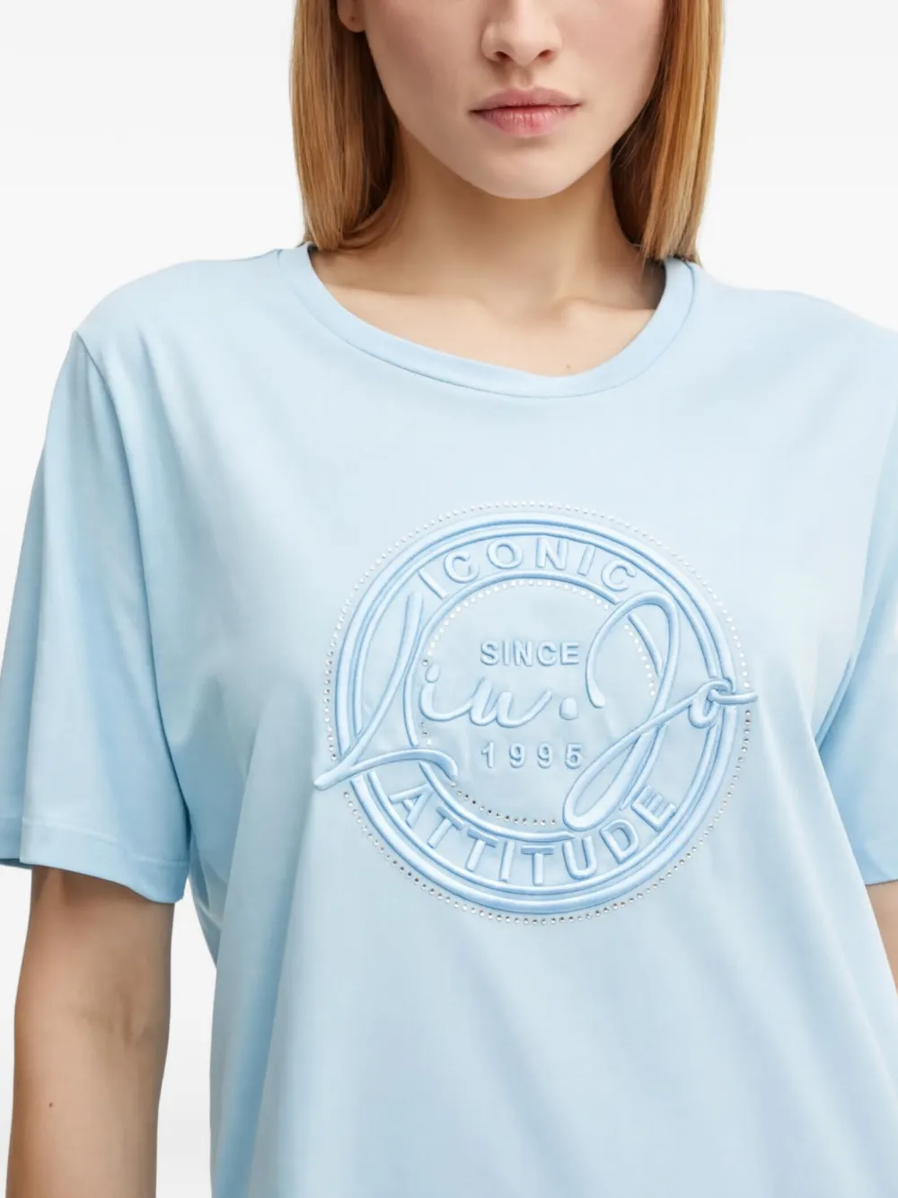 LIU JO T-shirt verfraaid met logo Blauw