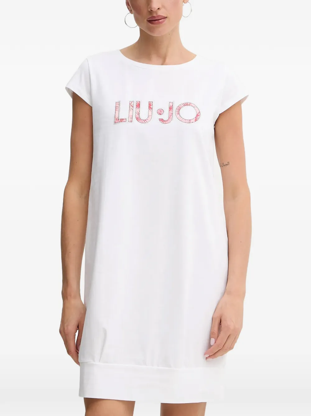 LIU JO logo-print T-shirt mini dress - Bianco