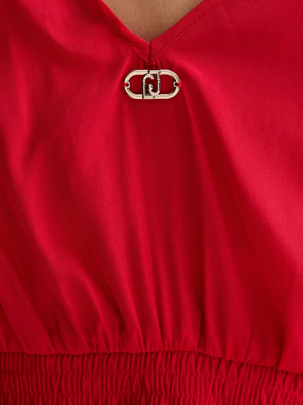 LIU JO Peplum blouse met strikdetail Rood