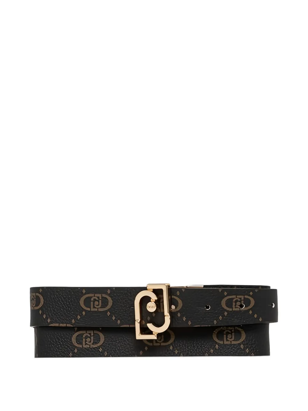 LIU JO logo-pattern reversible belt - Marrone