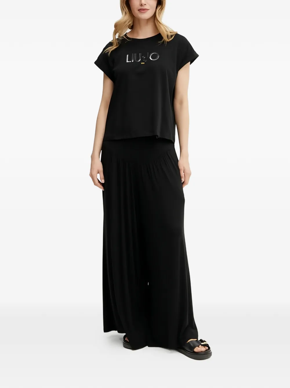 LIU JO logo-embellished T-shirt - Nero