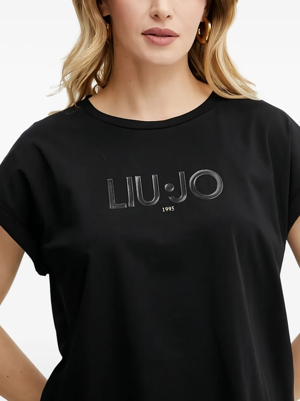 LIU JO T-shirt verfraaid met logo Zwart