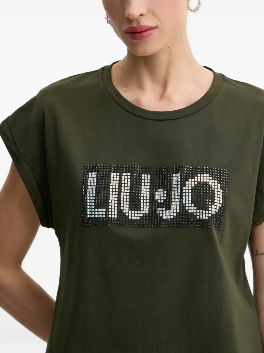 LIU JO T-shirt met logodetail Groen
