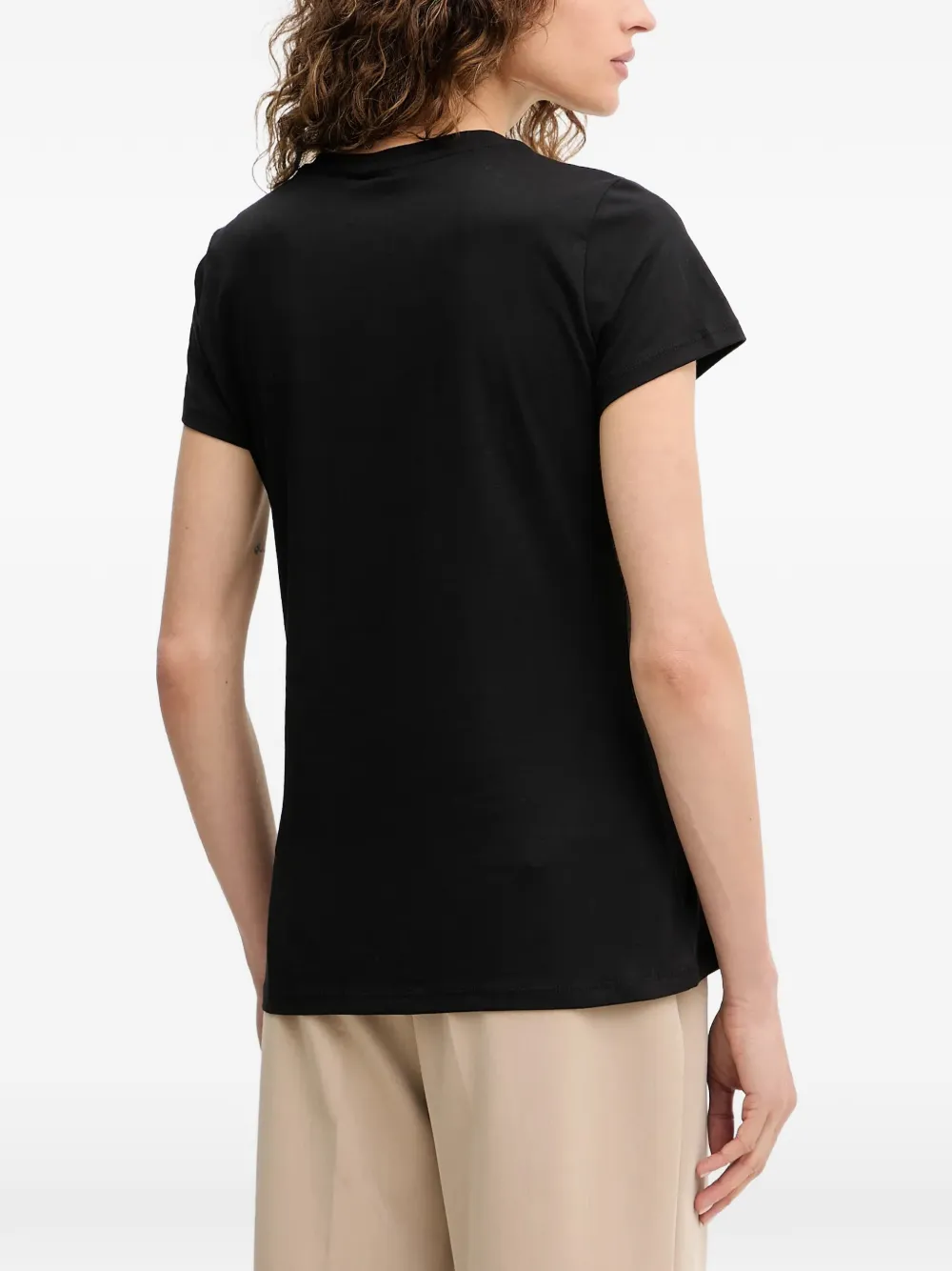 LIU JO embellished T-shirt Zwart