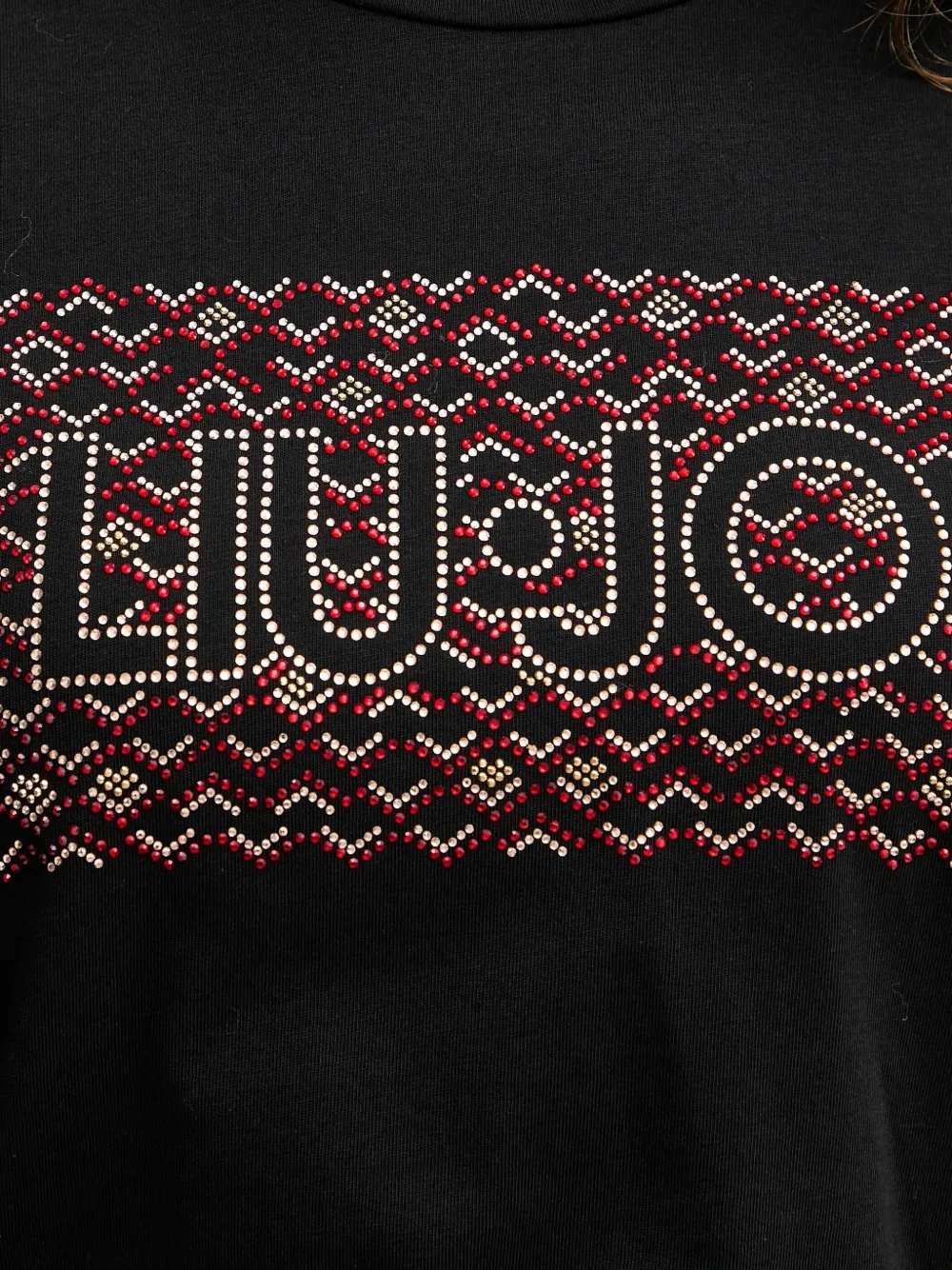 LIU JO embellished T-shirt Zwart