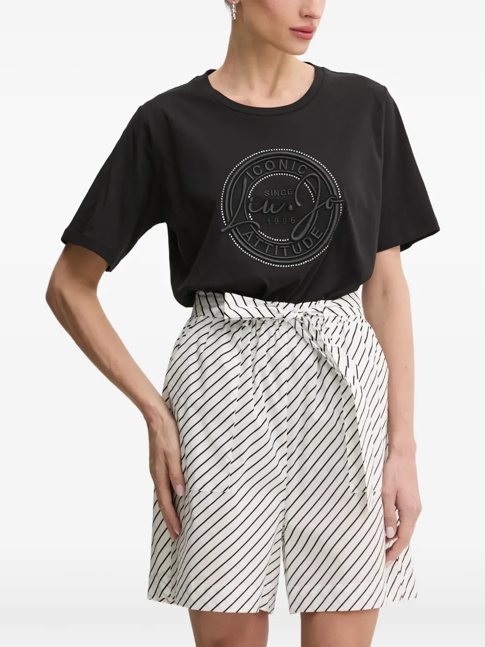 LIU JO logo-embroidered T-shirt