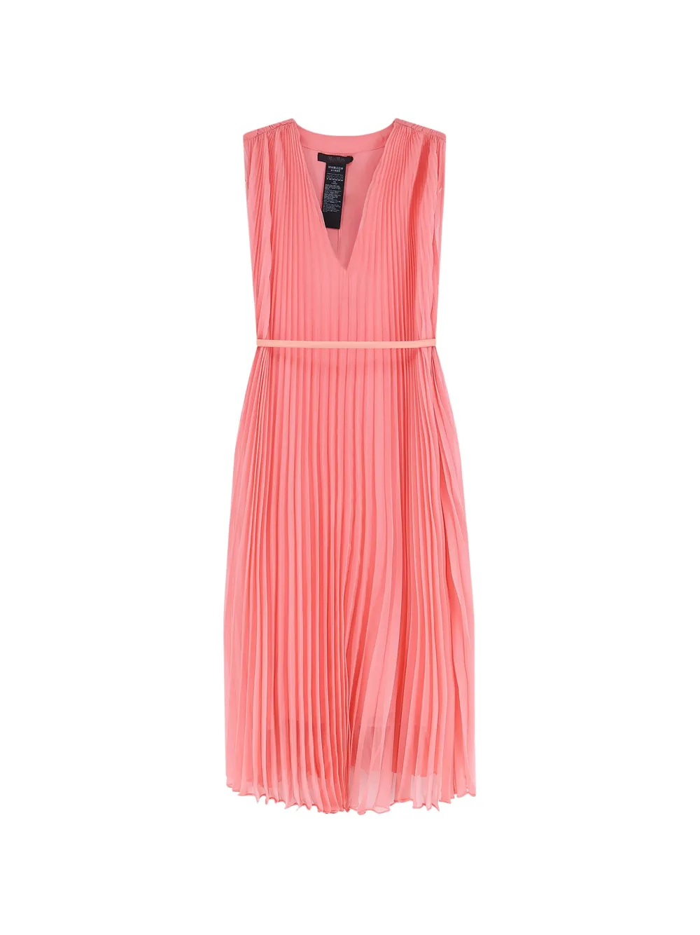 Max Mara pleated V-neck dress - Rosa