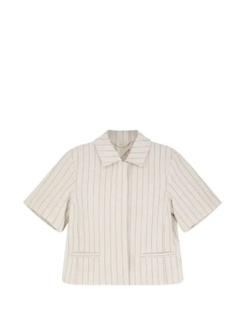 Max Mara pinstripe button cotton blazer