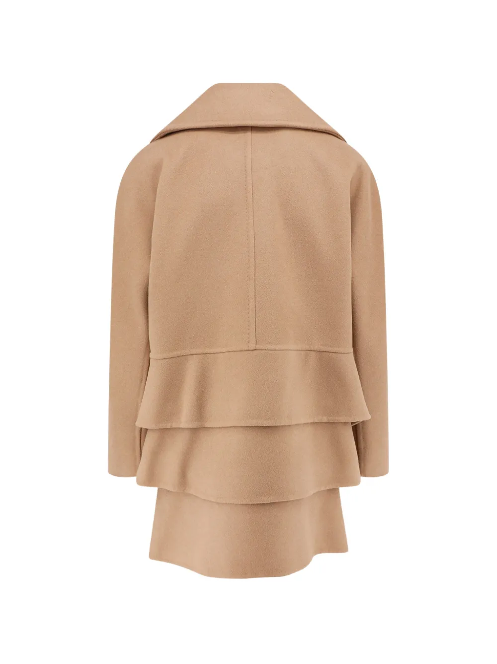 Max Mara Jas met dubbele rij knopen en gekerfde revers Beige