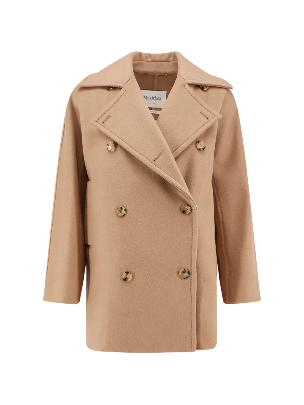 Max Mara notched lapel double-breasted coat - Neutrals