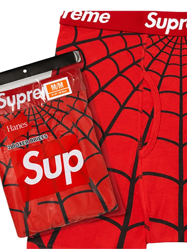 Supreme x Hanes Spider-Man Boxers (set Of two) | Red | FARFETCH KW
