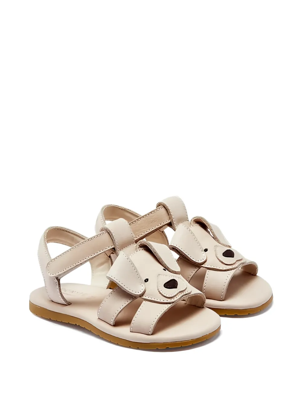 Donsje Mhalo dog-appliqué leather sandals - Toni neutri