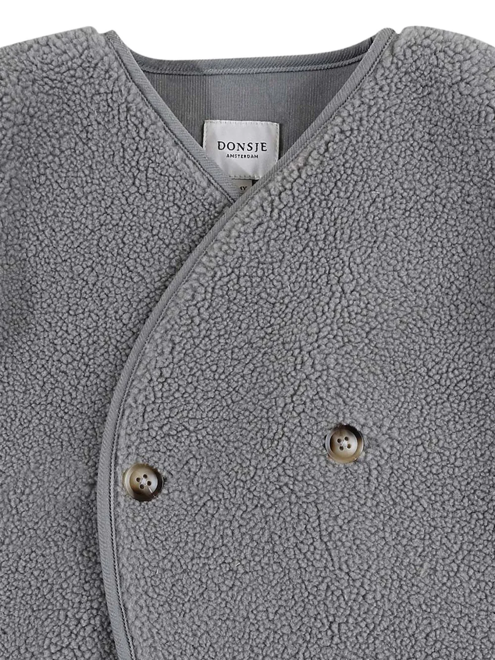 Donsje Monty fleece vest Grijs