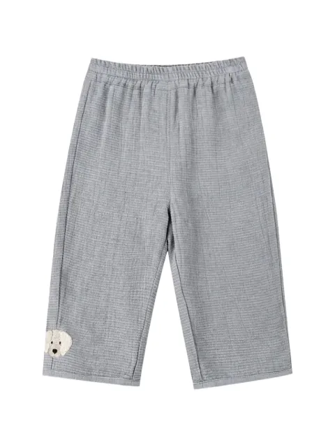 Donsje Yuno dog-appliqué trousers