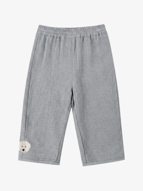 Donsje Yuno dog-appliqué trousers