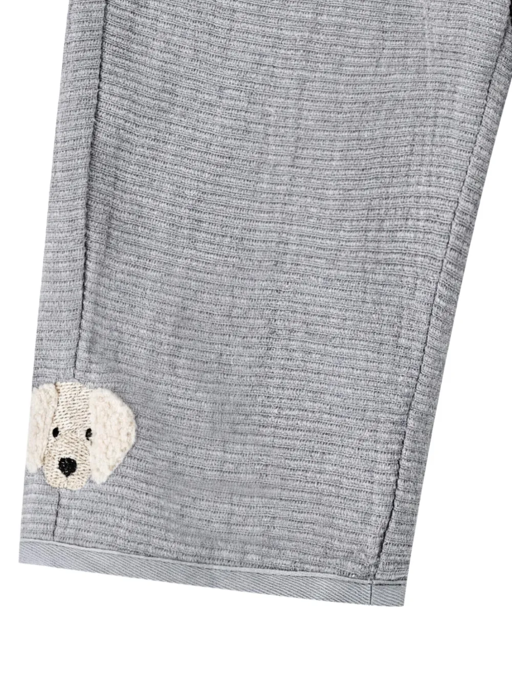 Donsje Yuno broek met honden-applicatie Blauw
