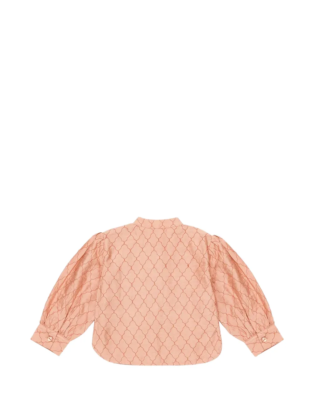 Donsje Mieke shirt met pofmouwen en patroon Roze