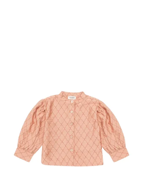 Donsje Mieke puff-sleeve patterned blouse