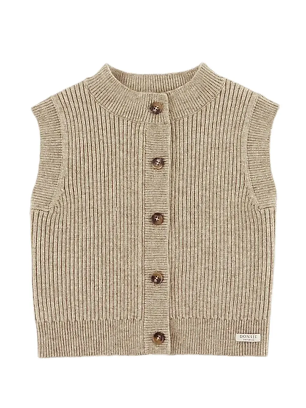 Donsje ribbed button vest - Toni neutri