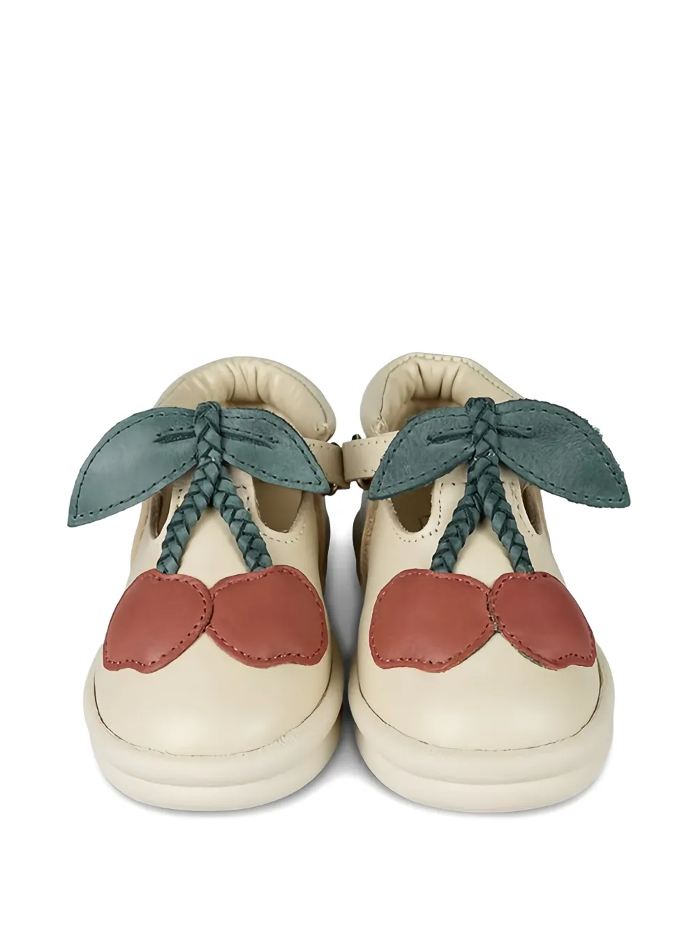 Donsje Sneakers met kersen-applicatie Beige